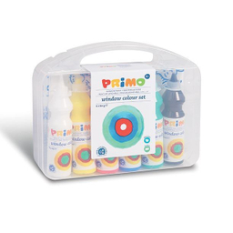 رنگ شیشه پریمو (Primo) کد به همراه لوازم جانبی 6 رنگ 80 میلی لیتر کد 651W6SP
