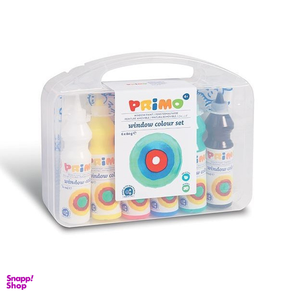 رنگ شیشه پریمو (Primo) کد به همراه لوازم جانبی 6 رنگ 80 میلی لیتر کد 651W6SP