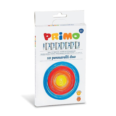 ماژیک نقاشی پریمو (Primo) کد دو سر 10 رنگ کد 610PENDP10