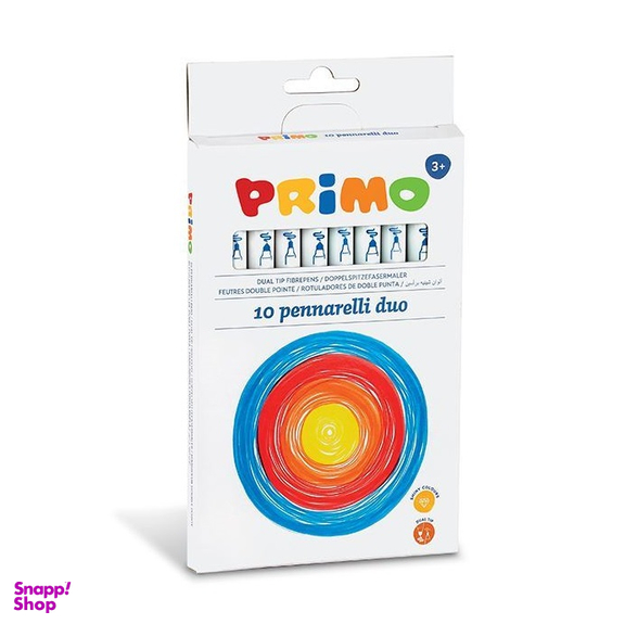 ماژیک نقاشی پریمو (Primo) کد دو سر 10 رنگ کد 610PENDP10
