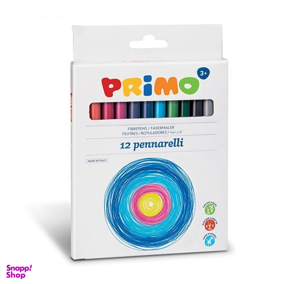 ماژیک نقاشی پریمو (Primo) کد قابل شستشو 12 رنگ کد 601PEN12