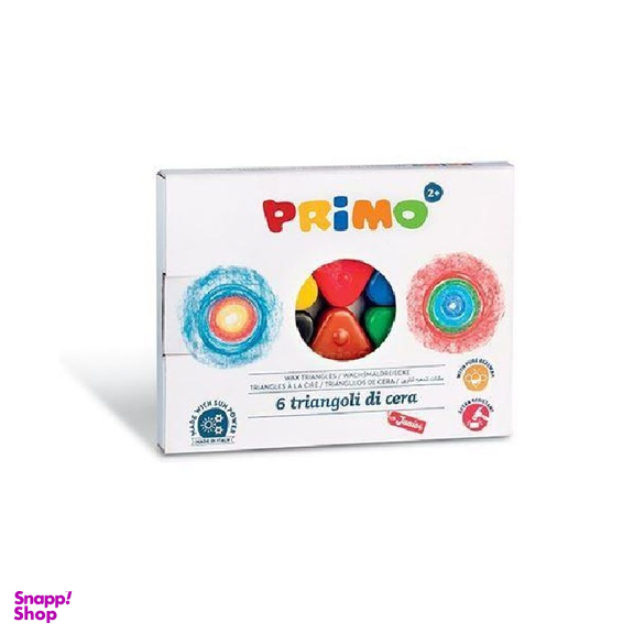 مداد شمعی پریمو (Primo) کد مثلثی 6 رنگ کد 074TRI6