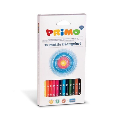 مدادرنگی پریمو (Primo) کد جعبه مقوایی 3 گوش 12 رنگ کد 515TRIS12