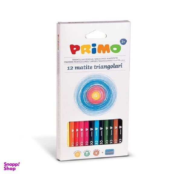 مدادرنگی پریمو (Primo) کد جعبه مقوایی 3 گوش 12 رنگ کد 515TRIS12