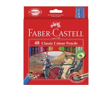 مداد رنگی فابرکاستل (Faber Castell) بسته 48 رنگ مقوایی