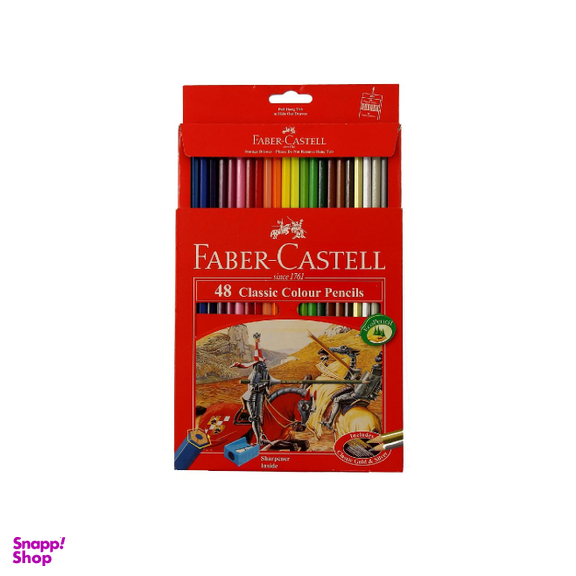مداد رنگی 48 رنگ فابر کستل (Faber-Castell) جعبه مقوایی