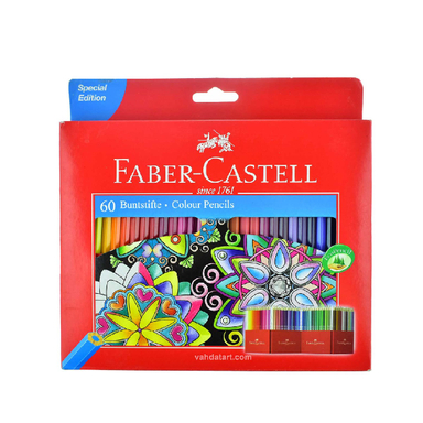 مداد رنگی 60 رنگ فابر کستل (Faber-Castell) جعبه مقوایی