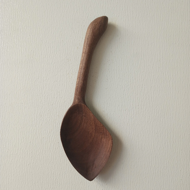 قاشق چوبی منبت طرح ساده