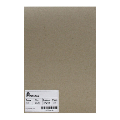 مقوا پیشگام (Pishgma) مدل کرافت وزن 127g سایز 20x30cm بسته 20برگ