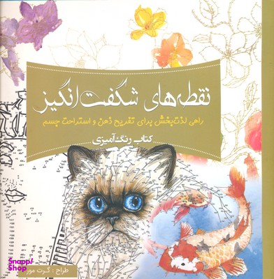 کتاب رنگ آمیزی بزرگسالان نقطه های شگفت انگیز اثر گرت مور انتشارات سبزان