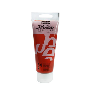 رنگ اکریلیک پبیو (Pebeo) مدل studio شماره 34 red ochre حجم 100 میلی لیتز