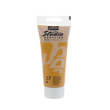 رنگ اکریلیک پبیو (Pebeo) مدل studio شماره 27 yellow ochre حجم 100 میلی لیتز