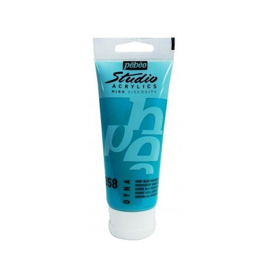 رنگ اکریلیک پبیو (Pebeo) مدل studio شماره 358 iridescent green blue حجم 100 میلی لیتز