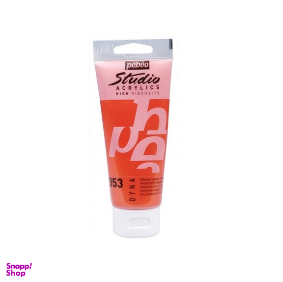 رنگ اکریلیک پبیو (Pebeo) مدل studio شماره 353 iridescent orange yellow 2 حجم 100 میلی لیتز