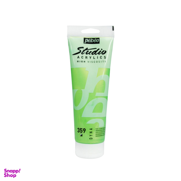 رنگ اکریلیک پبیو (Pebeo) مدل studio شماره 359 iridescent green yellow 2 حجم 100 میلی لیتز