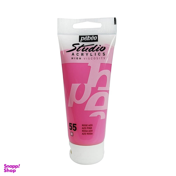 رنگ اکریلیک پ ب او مدل studio شماره 55 azo pink حجم 100 میلی لیتر