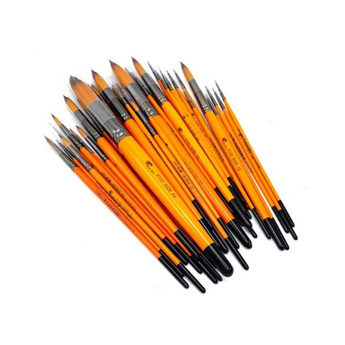 قلمو پارس آرت (Pars Art) دسته کوتاه با نوک 2122 گرد رنگ نارنجی قطر 9