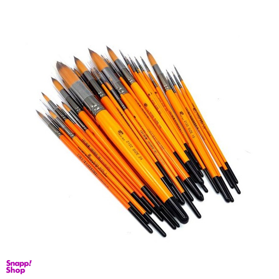 قلمو پارس آرت (Pars Art) دسته کوتاه با نوک 2122 گرد رنگ نارنجی قطر 4.0
