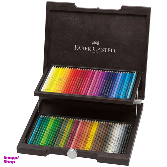 مداد رنگی فابر کاستل مدل پلی کروم 120 رنگ جعبه چوبی