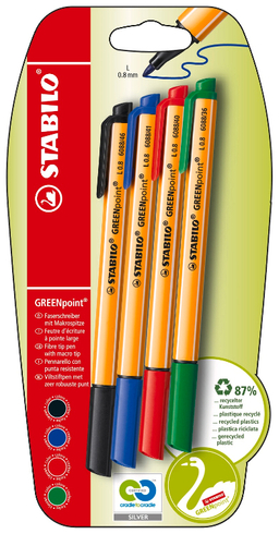 ماژیک استابیلو مدل Greenpoint بسته 4 عددی