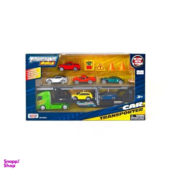 اسباب بازی موتورمکس (Motormax) مدل کامیون حمل ماشین و موتورکد 76543
