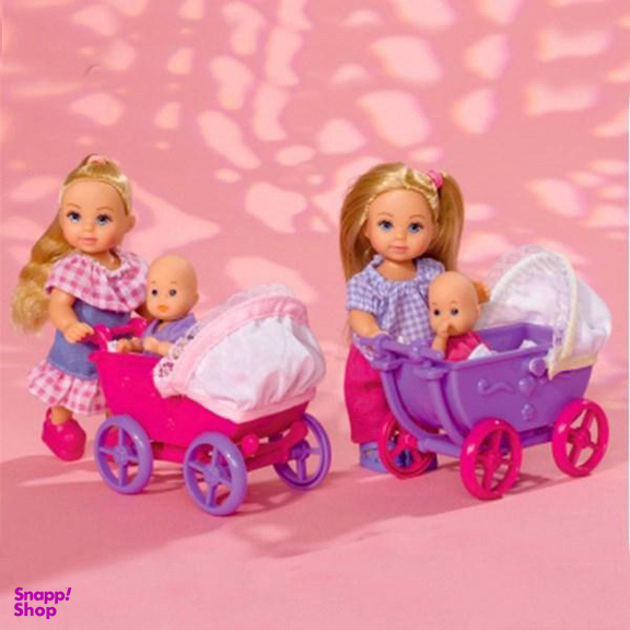 عروسک سیمبا مدل Evi Love Mit Puppenwagen سایز کوچک