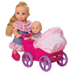 عروسک سیمبا مدل Evi Love Mit Puppenwagen سایز کوچک