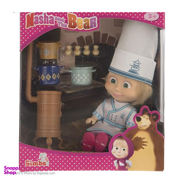 عروسک سیمبا مدل Masha Cooking Fun ارتفاع 15 سانتی متر