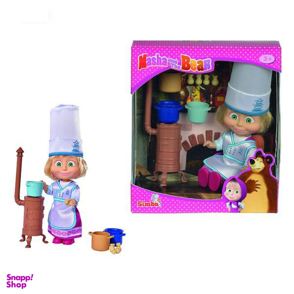 عروسک سیمبا مدل Masha Cooking Fun ارتفاع 15 سانتی متر