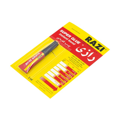 چسب قطره ای رازی (Razi) مدل Super Glue حجم 3 میلی لیتر بسته 3 عددی