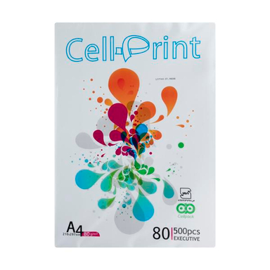 کاغذ A4 سل پرینت (cell print)کد 074 رنگ سفیدبسته 70 عددی