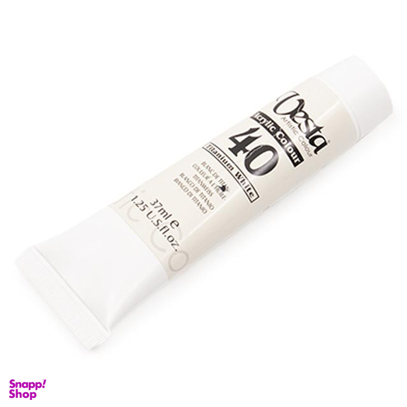 رنگ اکریلیک وستا (Vesta) مدل Titanium White حجم 37 میلی لیتر رنگ سفید