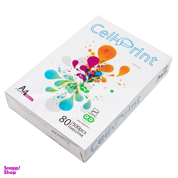 کاغذ A4 سل پرینت (cell print)کد 057 رنگ سفید بسته 50 عددی