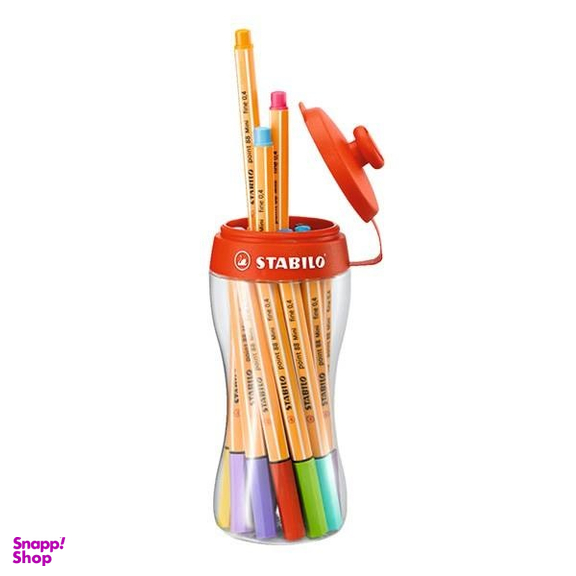 روان نویس نوک نمدی استابیلو (Stabilo) مدل Point 88 Mini بسته 18 عددی