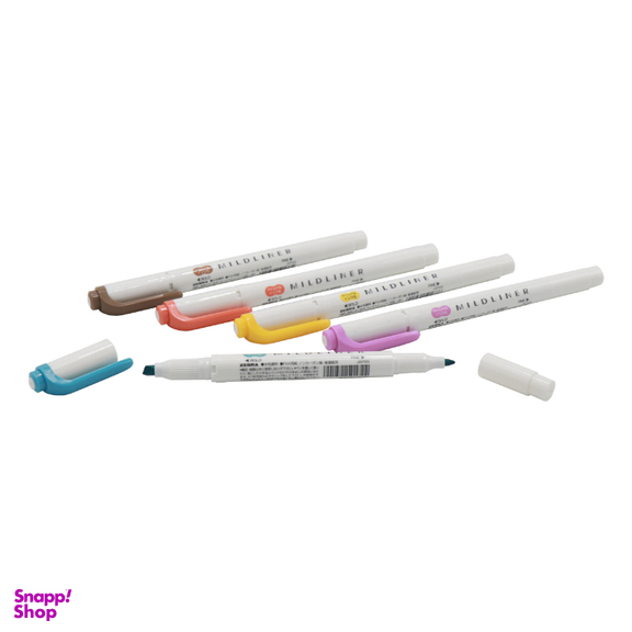ماژیک هایلایتر زبرا (Zebra) مدل Mildliner بسته 5 عددی