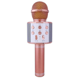میکروفن بلوتوث اسپیکردارمدل ws-858 رنگ رز گلد