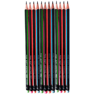 مداد مشکی پاک کن دار پانی (Pani) بسته 36 عددی