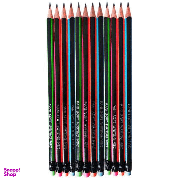 مداد مشکی پاک کن دار پانی (Pani) بسته 36 عددی