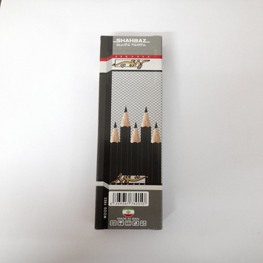 مداد مشکی شهباز بسته 12 عددی