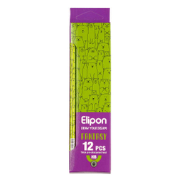 مداد مشکی الیپون (Elipone) مدل فانتزی گرد کد 8101712 بسته 12 عددی