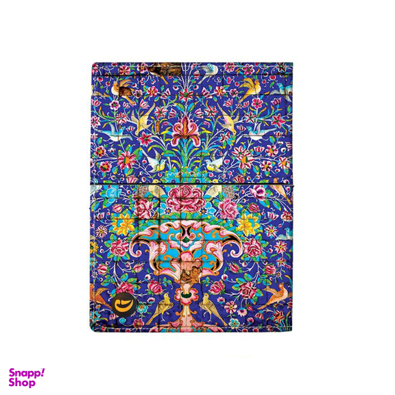 کلاسور پارچهای ترمهگرافیک طرح کاشی گل و مرغ کد 515