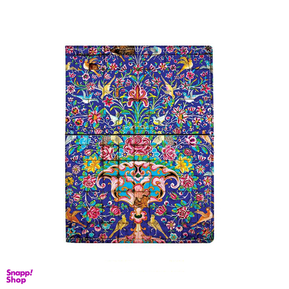 کلاسور پارچهای ترمهگرافیک طرح کاشی گل و مرغ کد 515