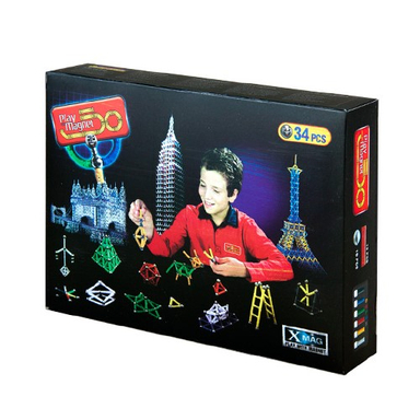 اسباب بازی پلی مگنت (Play Magnet) مدل بسته 34 تکه