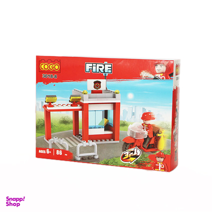 لگو ساختنی کوگو (Cogo) مدل آتشنشان 86 تکه