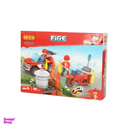 لگو ساختنی کوگو (Cogo) مدل آتشنشان 186 تکه