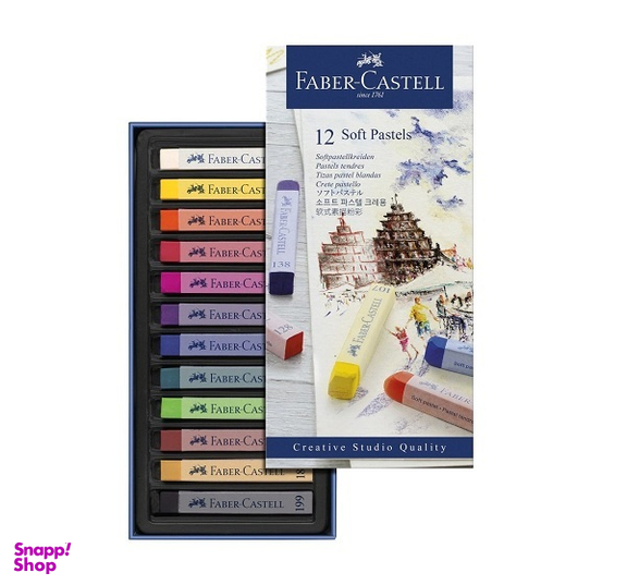 پاستل گچی 12 رنگ کامل فابرکاستل (Faber Castell) مدل 128312