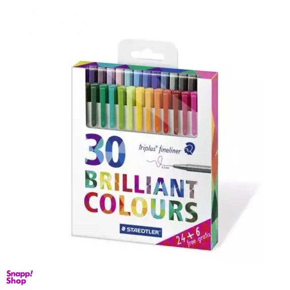 روان‌نویس 30 رنگ نوک نمدی استدلر (Staedtler) مدل 334C30 Triplus