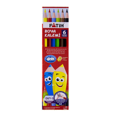 مداد رنگی 6 رنگ فاتح (Fatih)