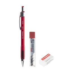 مداد نوکی 0.5 میلی متری استابیلو مدل 3135N3205BLP1 به همراه نوک مداد نوکی و پاک کن
