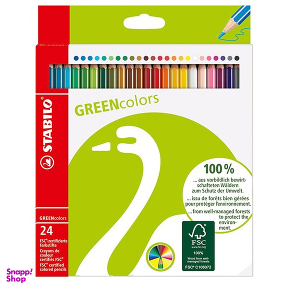 مداد رنگی استابیلو گرین کالرز 24 رنگ